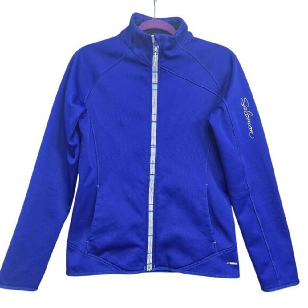 Salomon -922 Women Full Zip Fleece Jacket Violet Blue z26001 309563 Actitherm M